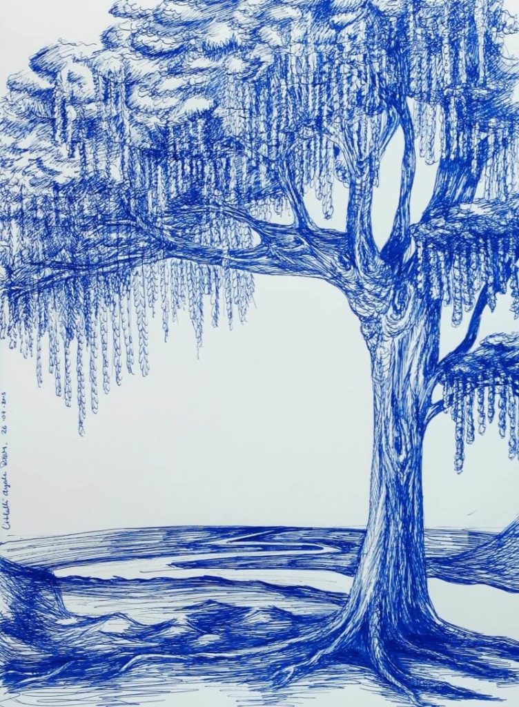 Arbol de tinta azul